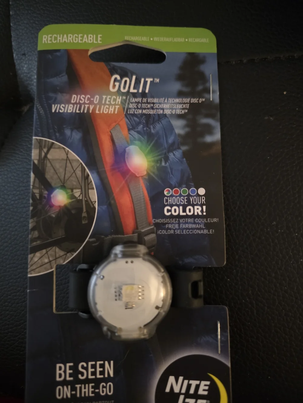 GoLit Rechargeable Visibility Light - Black